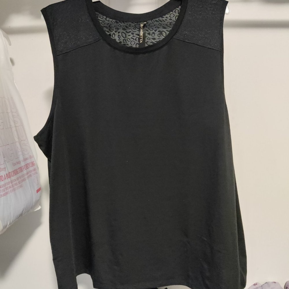NWT Danskin Womens Lightweight Tank Top Activewear Black Size 2XL $45 FFF020